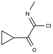 Cyclopropaneethanimidoyl chloride, N-methyl-alpha-oxo- (9CI) Structure