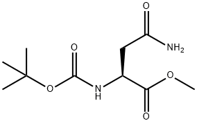 (R)-Methyl 4-aMino-2-((tert-butoxycarbonyl)aMino)-4-oxobutanoate 化学構造式