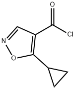 4-Isoxazolecarbonyl chloride, 5-cyclopropyl- (9CI),124845-05-2,结构式