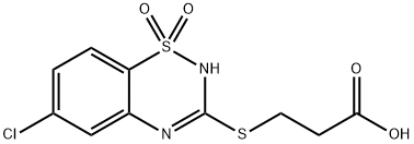 3-[(6-Chloro-2H-1,2,4-benzothiadiazine 1,1-dioxide)-3-ylthio]propanoic acid|