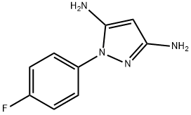 1-(4-fluorophenyl)-1H-pyrazole-3,5-diaMine 化学構造式