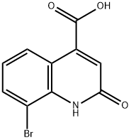 8-broMo-1,2-dihydro-2-oxoquinoline-4-carboxylic acid 化学構造式