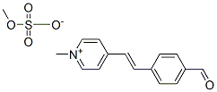 N-methyl-4-(p-formylstyryl)pyridinium methosulfate 化学構造式