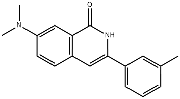 7-(二甲氨基)-3-(间甲苯基)异喹啉-1(2H) - 酮, 1248621-37-5, 结构式
