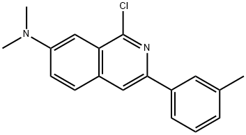 1-chloro-N,N-diMethyl-3-M-tolylisoquinolin-7-aMine Structure