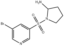 1-(5-broMopyridin-3-ylsulfonyl)pyrrolidin-2-aMine,1248815-49-7,结构式
