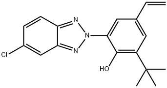 2-(5-Chloro-2H-benzotriazol-2-yl)-6-(1,1-dimethylethyl)-4=ethenylphenol 化学構造式