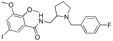 2,3-dimethoxy-5-iodo-N-((1-(4'-fluorobenzyl)-2-pyrrolidinyl)methyl)benzamide 结构式