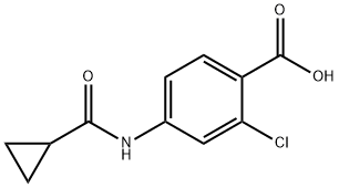 2-氯-4-(环丙甲酰氨基)苯甲酸, 1249352-65-5, 结构式