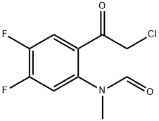 Formamide,  N-[2-(chloroacetyl)-4,5-difluorophenyl]-N-methyl-  (9CI) 化学構造式