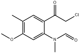 Formamide,  N-[2-(chloroacetyl)-5-methoxy-4-methylphenyl]-N-methyl-  (9CI) 化学構造式