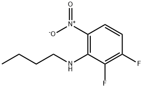 N-丁基-2,3-二氟-6-硝基苯胺 结构式