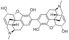 4,5α:4',5'α-ビスオキシ-17,17'-ジメチル[2,2'-ビ(7,8-ジデヒドロモルフィナン)]-3,3',6α,6'α-テトラオール 化学構造式