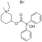 BENZILIC ACID 1-ETHYLPIPERIDIN-3-YL ESTER METHOBROMIDE Structure