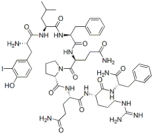 3-iodotyrosyl-leucyl-phenylalanyl-glutaminyl-prolyl-glutaminyl-arginyl-phenylalaninamide Structure