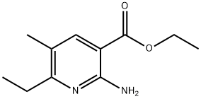 3-Pyridinecarboxylicacid,2-amino-6-ethyl-5-methyl-,ethylester(9CI) Structure