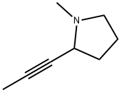 Pyrrolidine, 1-methyl-2-(1-propynyl)- (9CI) Structure