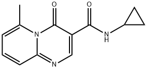 N-cyclopropyl-2-methyl-10-oxo-1,7-diazabicyclo[4.4.0]deca-2,4,6,8-tetr aene-9-carboxamide Struktur