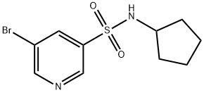 5-broMo-N-cyclopentylpyridine-3-sulfonaMide,1250812-40-8,结构式
