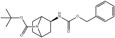 tert-Butyl (2S)-2-{[(benzyloxy)carbonyl]amino}-7-azabicyclo[2.2.1]heptane-7-carboxylate Struktur