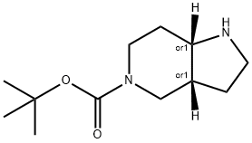 叔丁基 (3AS,7AR)-REL-八氢-1H-吡咯并[3,2-C]吡啶-5-羧酸酯 结构式