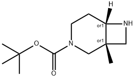 (1R,6S)-rel-3-Boc-1-Methyl-3,7-diazabicyclo[4.2.0]octane,1250994-64-9,结构式