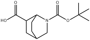 RaceMic 2-Aza-bicyclo[2.2.2]octane-2,6-dicarboxylic acid 2-tert-butyl ester, 1250997-05-7, 结构式