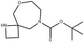 9-BOC-6-オキサ-1,9-ジアザスピロ[3.6]デカン 化学構造式