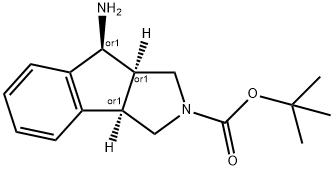 (3AR*,8R*,8aR*)-tert-Butyl 8-amino-3,3a,8,8atetra-hydroindeno[2,1-c]pyrrole-2(1H)-carboxylate Structure