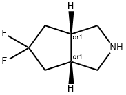 (3ar,6as)-rel-5,5-difluorooctahydrocyclopenta[c]pyrrole hydrochloride Structure