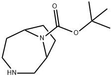 3,9-Diazabicyclo[4.2.1]nonane-9-carboxylic acid, 1,1-dimethylethyl ester Struktur