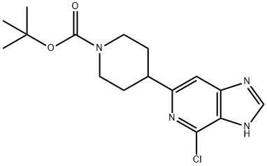 1-Piperidinecarboxylic acid, 4-(4-chloro-3H-iMidazo[4,5-c]pyridin-6-yl)-, 1,1-diMethylethyl ester Structure