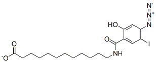 12-((5-iodo-4-azido-2-hydroxybenzoyl)amino)dodecanoate 结构式