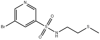 5-broMo-N-(2-(Methylthio)ethyl)pyridine-3-sulfonaMide Structure