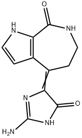 2-アミノ-4-{8-オキソ-1H,4H,5H,6H,7H,8H-ピロロ[2,3-c]アゼピン-4-イリデン}-4,5-ジヒドロ-1H-イミダゾール-5-オン 化学構造式