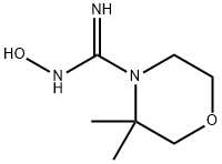 4-Morpholinecarboximidamide, N-hydroxy-3,3-dimethyl- Structure