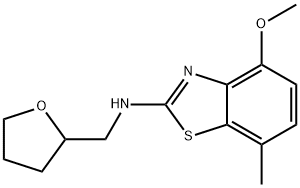 4-METHOXY-7-METHYL-N-((TETRAHYDROFURAN-2-YL)METHYL)BENZO[D]THIAZOL-2-AMINE, 1251614-48-8, 结构式