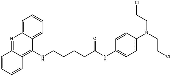 5-(acridin-9-ylamino)-N-[4-[bis(2-chloroethyl)amino]phenyl]pentanamide 结构式