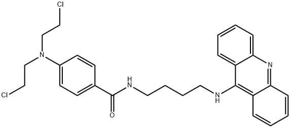 N-[4-(acridin-9-ylamino)butyl]-4-[bis(2-chloroethyl)amino]benzamide Structure