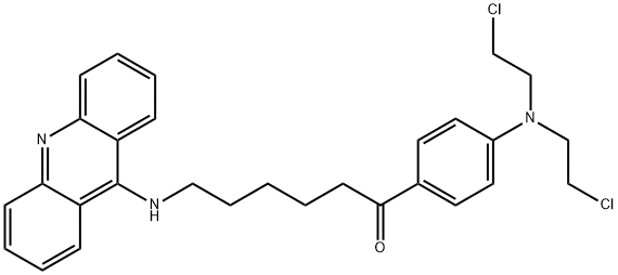 6-(acridin-9-ylamino)-1-[4-[bis(2-chloroethyl)amino]phenyl]hexan-1-one 结构式