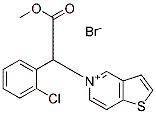 5-[1-(2-クロロフェニル)-2-メトキシ-2-オキソエチル]チエノ[3,2-C]ピリジニウムブロミド 化学構造式
