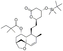 2,2-Dimethylbutanoic Acid [3R-[3a,5,5aa,6a(2R*,4R*),7a,9aS*]]-6-[2-[4-[[(1,1-Dimethylethyl)dimethylsilyl]oxy]tetrahydro-6-oxo-2H-pyran-2-yl]ethyl]-3,4,5,5a,6,7-hexahydro-7-methyl-2H-3,9a-methano-1-benzoxepin-5-yl Ester|2,2-Dimethylbutanoic Acid [3R-[3a,5,5aa,6a(2R*,4R*),7a,9aS*]]-6-[2-[4-[[(1,1-Dimethylethyl)dimethylsilyl]oxy]tetrahydro-6-oxo-2H-pyran-2-yl]ethyl]-3,4,5,5a,6,7-hexahydro-7-methyl-2H-3,9a-methano-1-benzoxepin-5-yl Ester