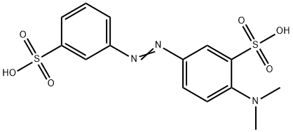 2-dimethylamino-5-(3-sulfophenyl)diazenyl-benzenesulfonic acid Structure