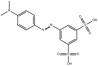 5-(4-dimethylaminophenyl)diazenylbenzene-1,3-disulfonic acid Struktur