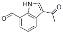 1H-Indole-7-carboxaldehyde, 3-acetyl- Structure