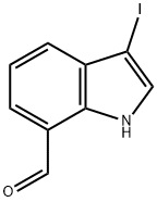 1H-Indole-7-carboxaldehyde, 3-iodo-,1251834-02-2,结构式