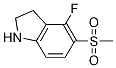 4-fluoro-5-Methanesulfonyl-2,3-dihydro-1H-indole 化学構造式