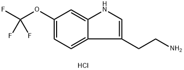 2-(6-(三氟甲氧基)-1H-吲哚-3-基)乙胺盐酸盐,1252686-45-5,结构式