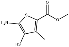 2-Thiophenecarboxylicacid,5-amino-4-mercapto-3-methyl-,methylester(9CI),125270-28-2,结构式