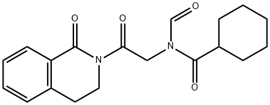 2-(N-FORMYLHEXAHYDROHIPPUROYL)-1,2,3,4-TETRAHYDROISOQUINOLIN-1-ONE Struktur